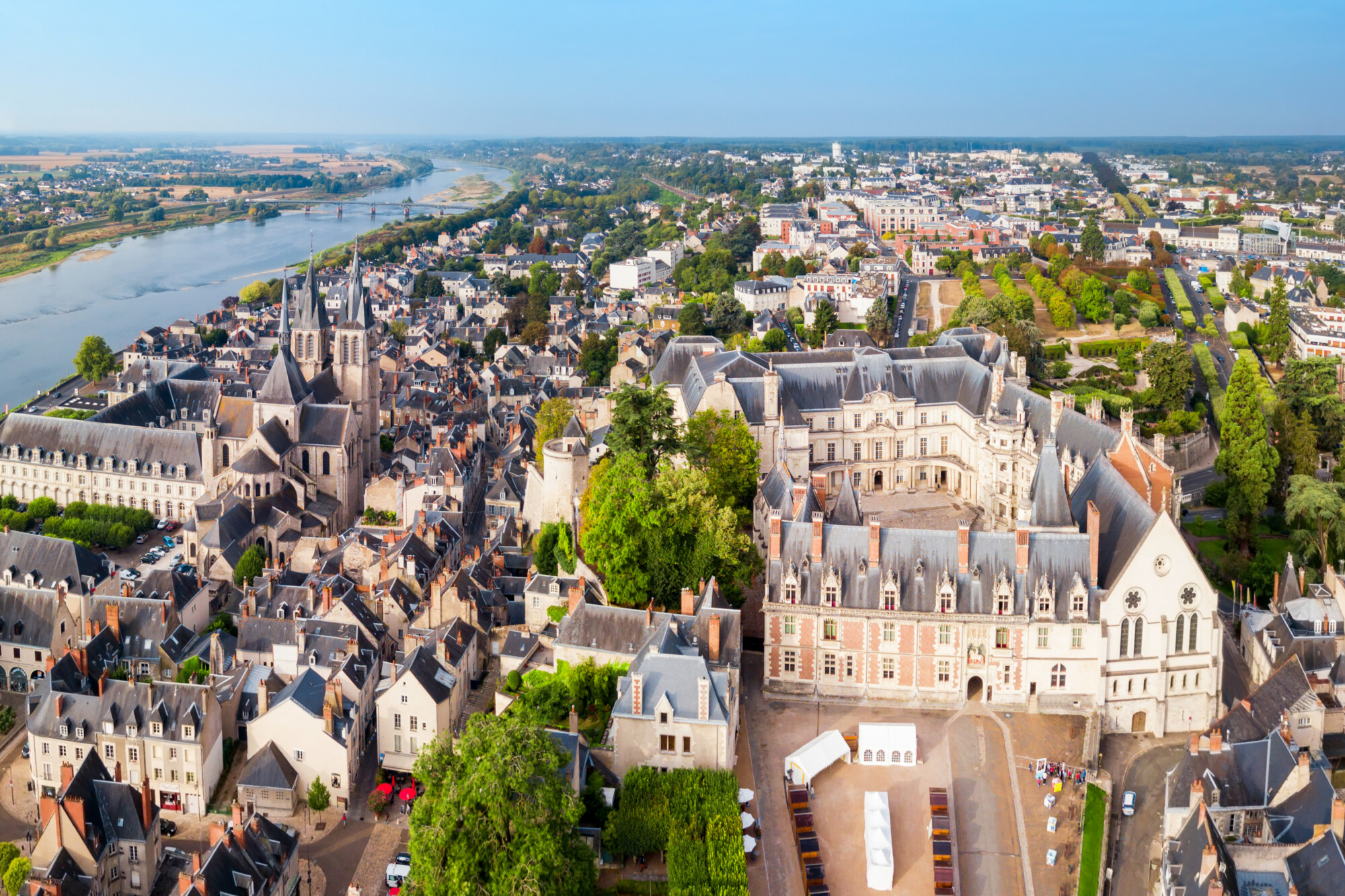 Vue aérienne de la ville de Blois